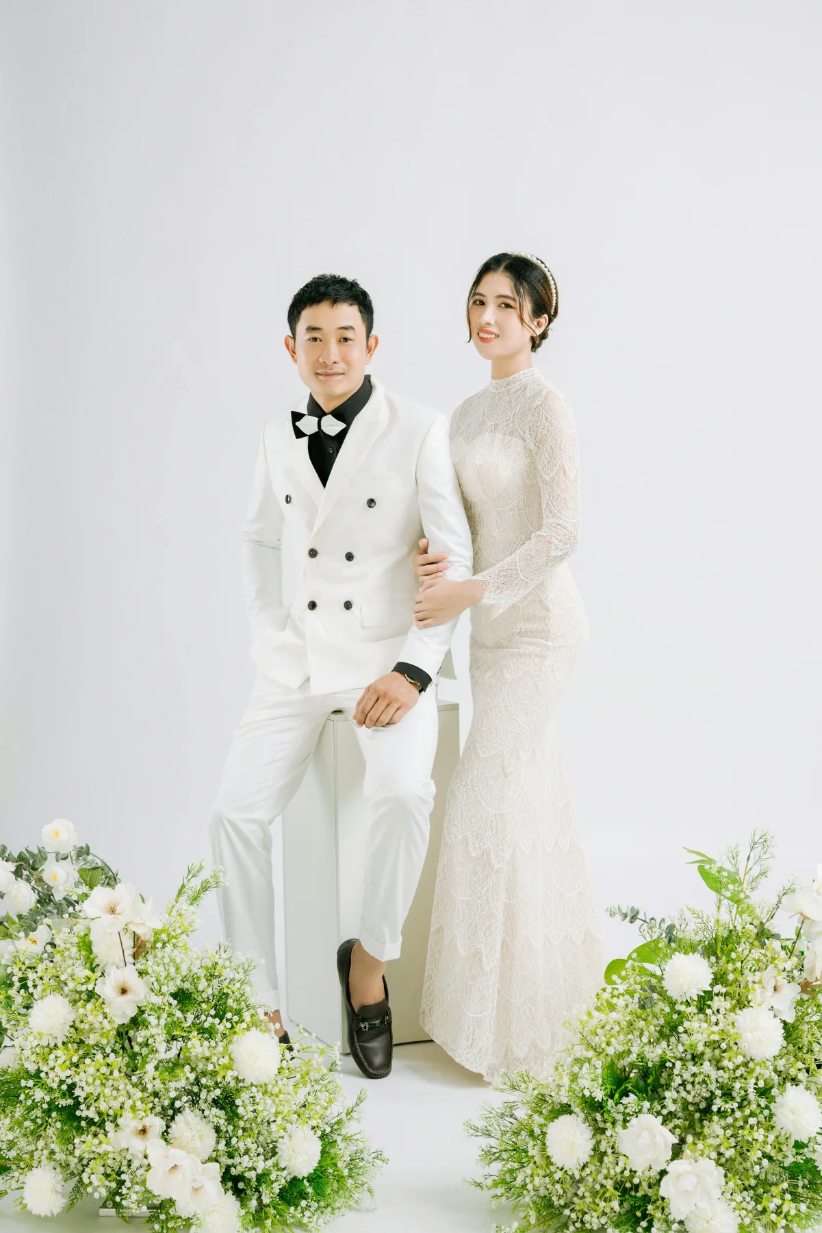 AI Generated: Urban Street AI generated wedding portrait